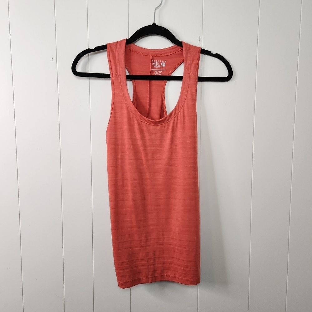 Mountain Hardwear Orange Racerback Tank Top Activewear Gym Workout Yoga Wicking